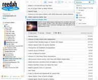 The web reader, with the search options open